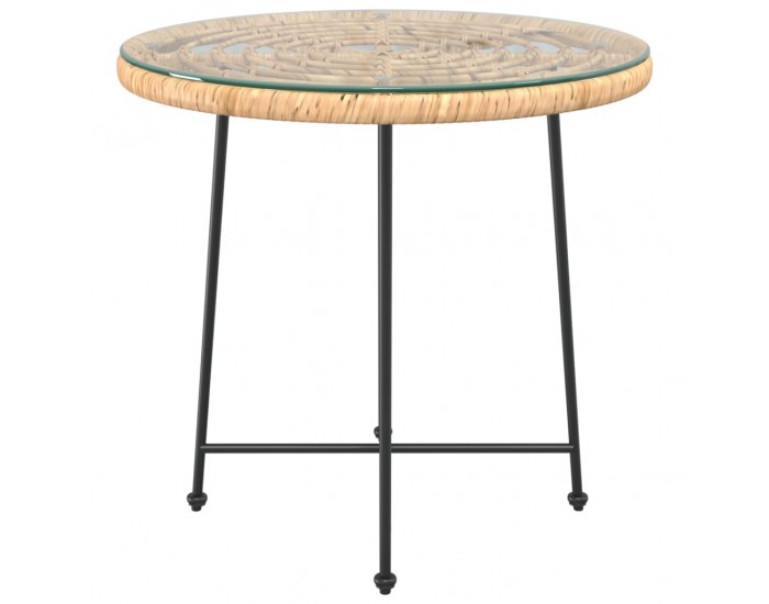 Sonata H Трапезна маса Ø80 см закалено стъкло и стомана