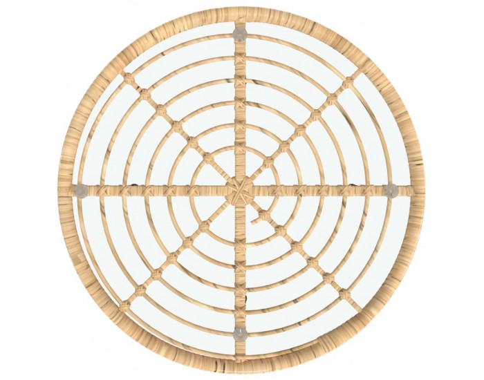 Sonata H Трапезна маса Ø80 см закалено стъкло и стомана