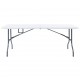 Sonata H Сгъваема градинска маса, бяла, 180x72x72 см, HDPE