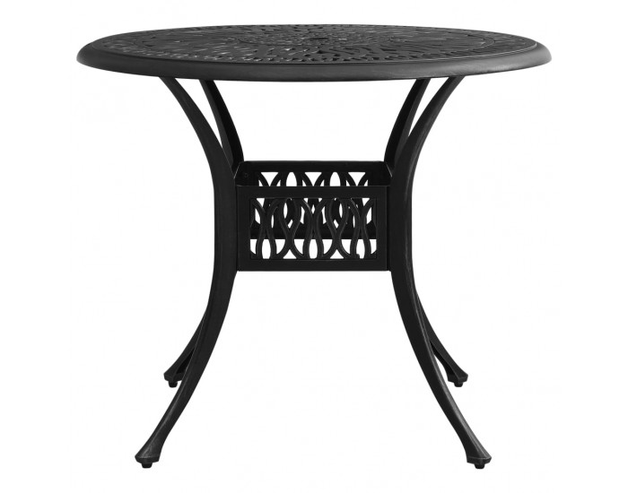 Sonata H Градинска маса, черна, 90x90x74 см, лят алуминий