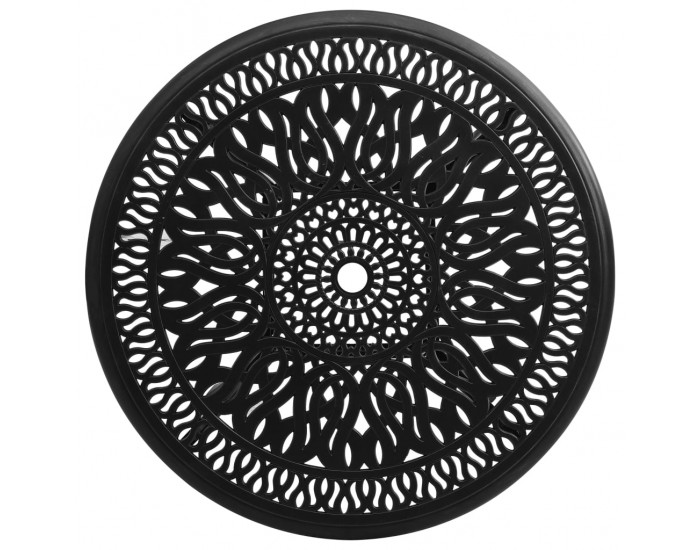 Sonata H Градинска маса, черна, 90x90x74 см, лят алуминий