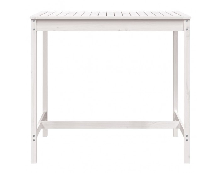 Sonata H Градинска маса бяла 121x82,5x110 см борово дърво масив