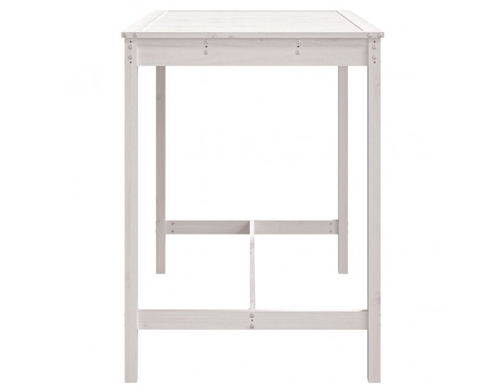 Sonata H Градинска маса бяла 121x82,5x110 см борово дърво масив