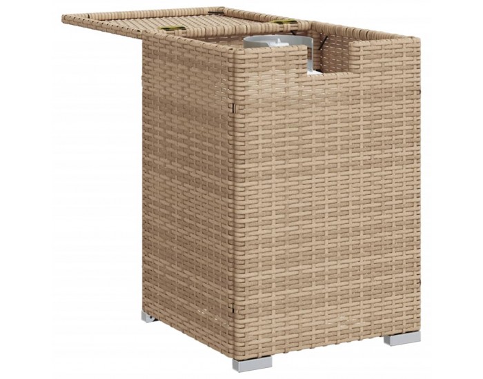 Sonata H Покриваща маса резервоар за пропан бежова 40x40x60 см полиратан