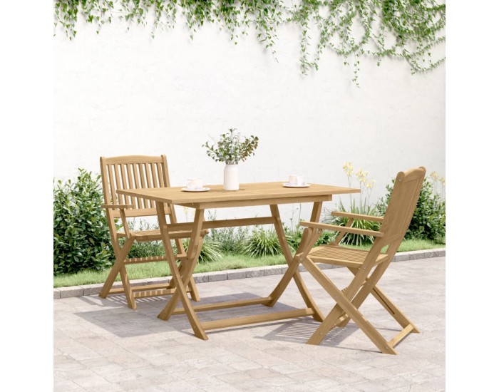 Sonata H Сгъваема градинска маса 120x70x75 см масивна акация