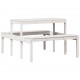 Sonata H Пикник маса, бяла, 110x134x75 см, борово дърво масив