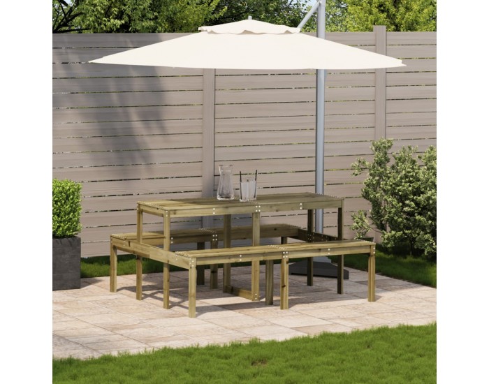 Sonata H Маса за пикник 160x134x75 см импрегнирано борово дърво