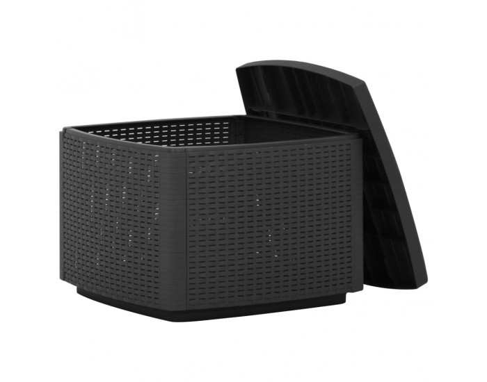 Sonata H Градинска маса, сива, 53x53x40 см, пластмаса