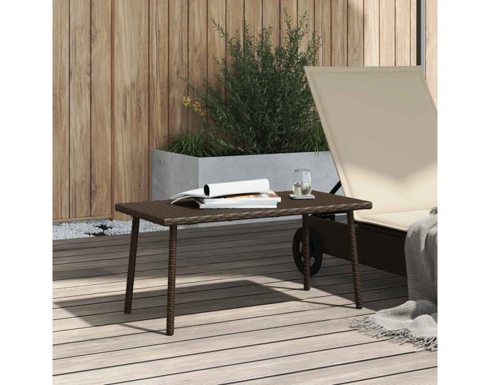 Sonata H Градинска масичка за кафе правоъгълна кафява 80x40x37 cm