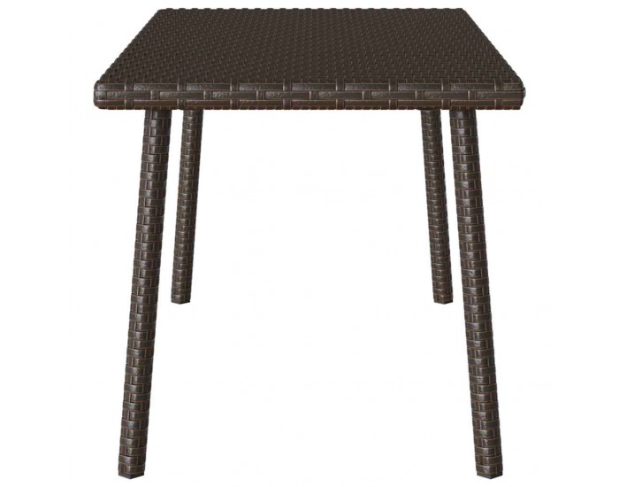 Sonata H Градинска масичка за кафе правоъгълна кафява 80x40x37 cm