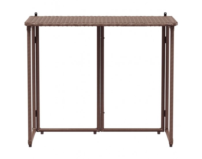 Sonata H Сгъваема градинска маса Кафява 90x51x75 cm Поли ратан