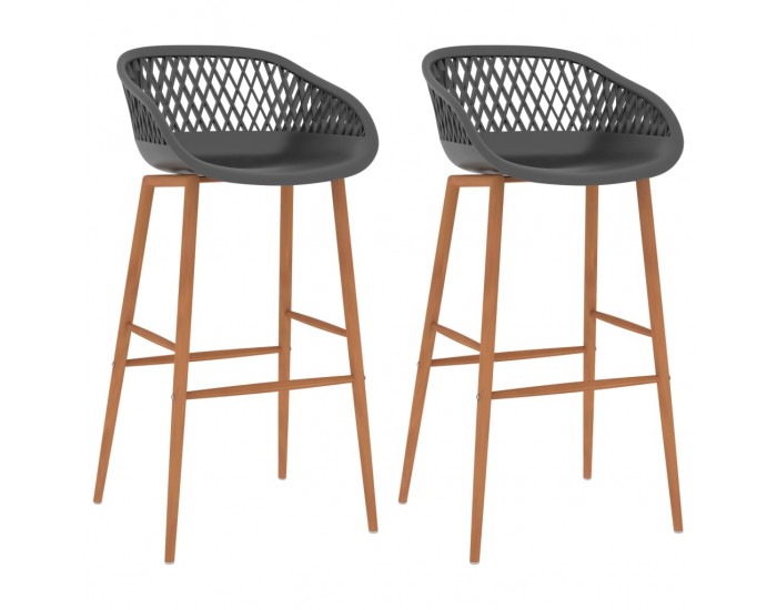 Sonata H Бар столове, 2 бр, сиви