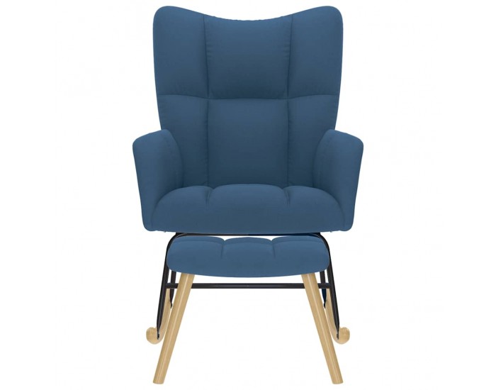 Sonata H Люлеещ се стол с табуретка, син, плат