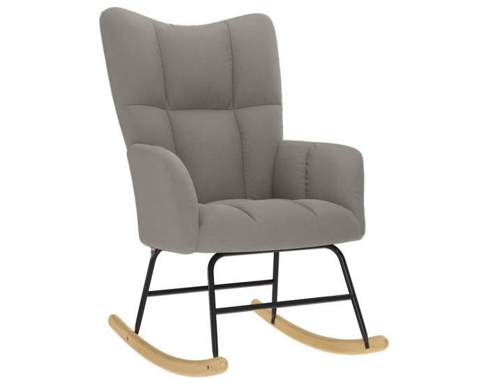 Sonata H Люлеещ се стол с табуретка за крака, таупе, текстил