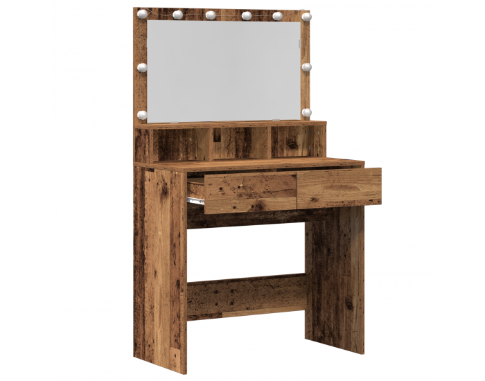 Sonata H Тоалетка с рафт Старо дърво 80 x 41 x 134.5 см Инженерно дърво