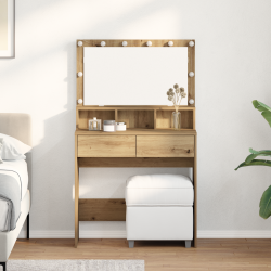Sonata H Тоалетка с рафт дъб артизан 80 x 41 x 134.5 см Инженерно дърво - Тоалетки и Огледала