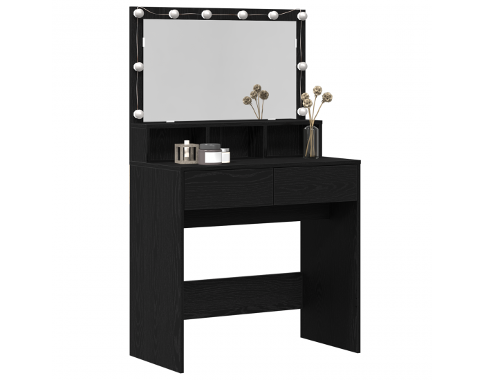 Sonata H Тоалетка с рафт Черен дъб 80 x 41 x 134.5 см Инженерно дърво