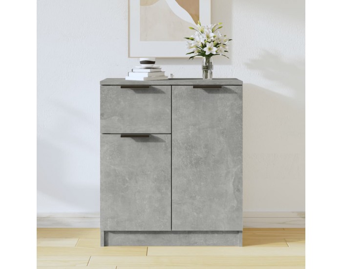 Sonata H Сайдборд, бетонно сив, 60x30x70 см, инженерно дърво