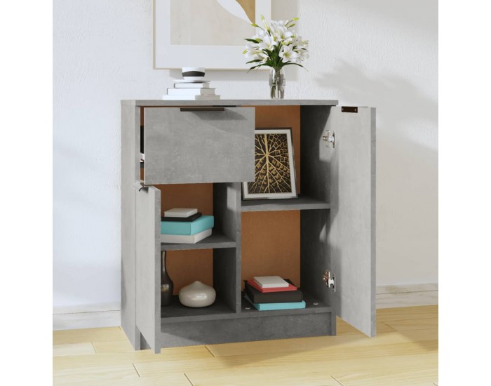 Sonata H Сайдборд, бетонно сив, 60x30x70 см, инженерно дърво