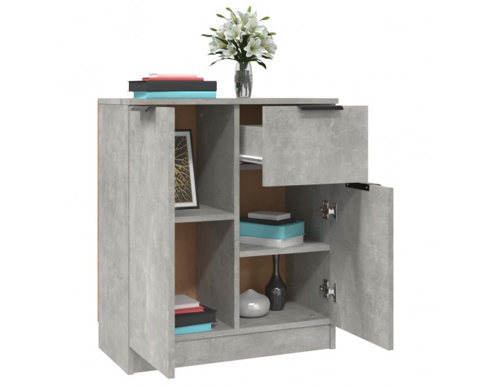 Sonata H Сайдборд, бетонно сив, 60x30x70 см, инженерно дърво