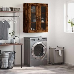 Sonata H Стенен шкаф опушен дъб 69,5x34x90 см инженерно дърво - Шкафове, Витрини, Модулни секции