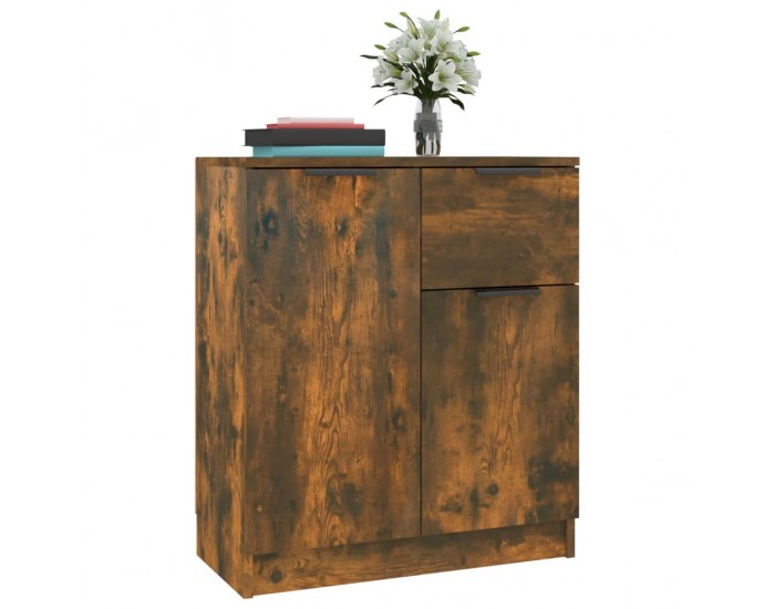 Sonata H Сайдборди, 2 бр, опушен дъб, 60x30x70 см, инженерно дърво