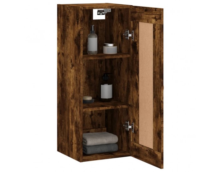 Sonata H Стенен шкаф опушен дъб 34,5x34x90 см инженерно дърво