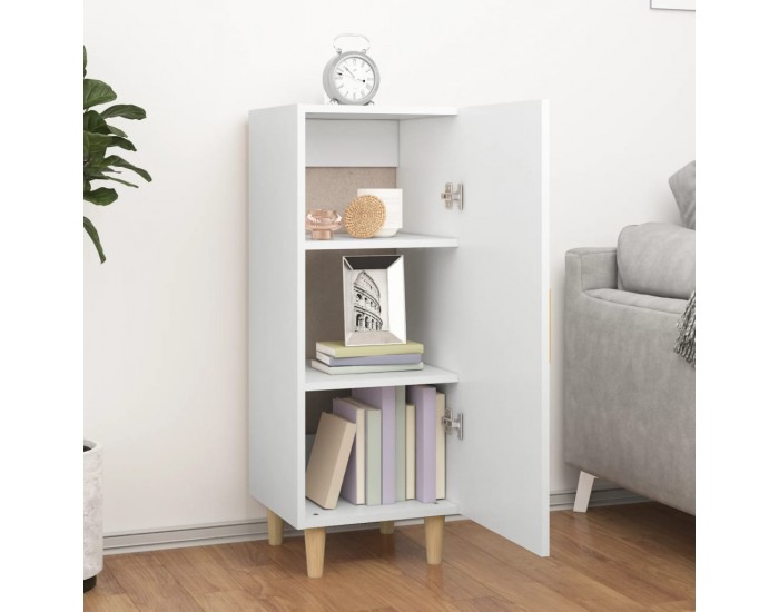 Sonata H Сайдборд, бял, 34,5x34x90 см, инженерно дърво