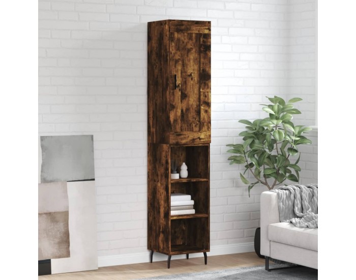 Sonata H Висок шкаф, опушен дъб, 34,5x34x180 см, инженерно дърво