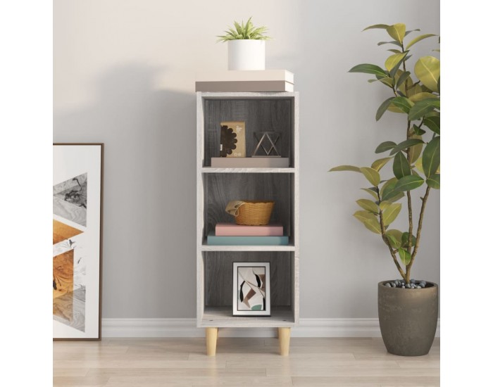 Sonata H Сайдборд, сив сонома, 34,5x32,5x90 см, инженерно дърво