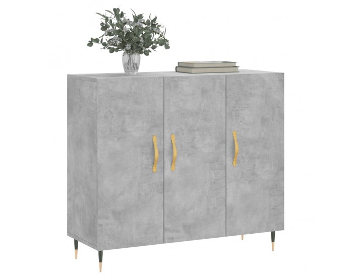 Sonata H Сайдборд, бетонно сив, 90x34x80 см, инженерно дърво
