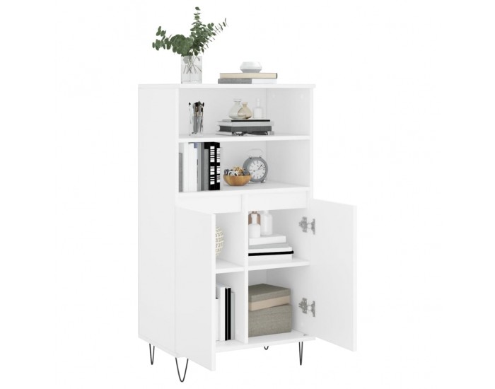 Sonata H Висок шкаф, бял, 60x36x110 см, инженерно дърво