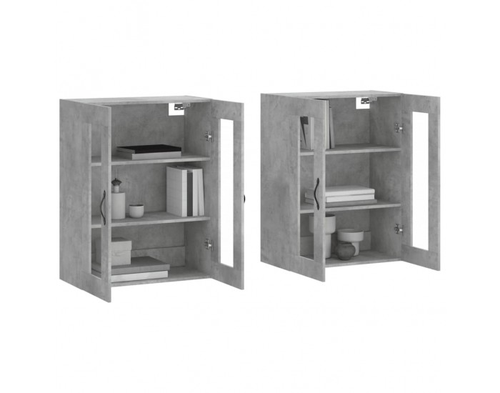 Sonata H Стенни шкафове, 2 бр, бетонно сиви, инженерно дърво