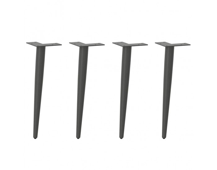 Sonata H Крака за масичка за кафе, конична форма, 4 бр., антрацит, 30-31 см, стомана