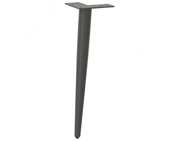 Sonata H Крака за масичка за кафе, конична форма, 4 бр., антрацит, 30-31 см, стомана