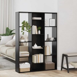Sonata H Разделител за стая Черен дъб 100 x 24 x 140 см Инженерно дърво - Електроуреди и Аксесоари за Всекидневната