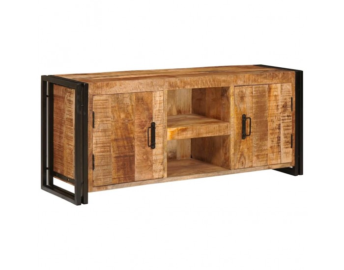 Sonata H ТВ шкаф Кафяво 120 x 30 x 50 cm Грубо мангово дърво масив