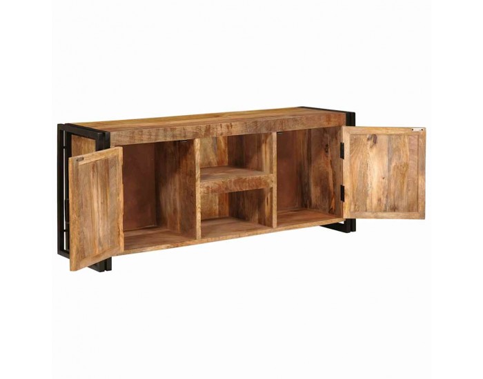 Sonata H ТВ шкаф Кафяво 120 x 30 x 50 cm Грубо мангово дърво масив