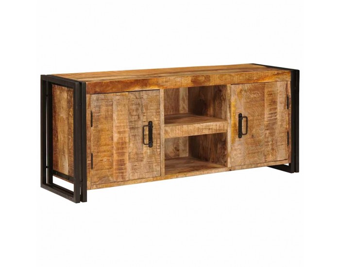 Sonata H ТВ шкаф Кафяво 120 x 30 x 50 cm Грубо мангово дърво масив