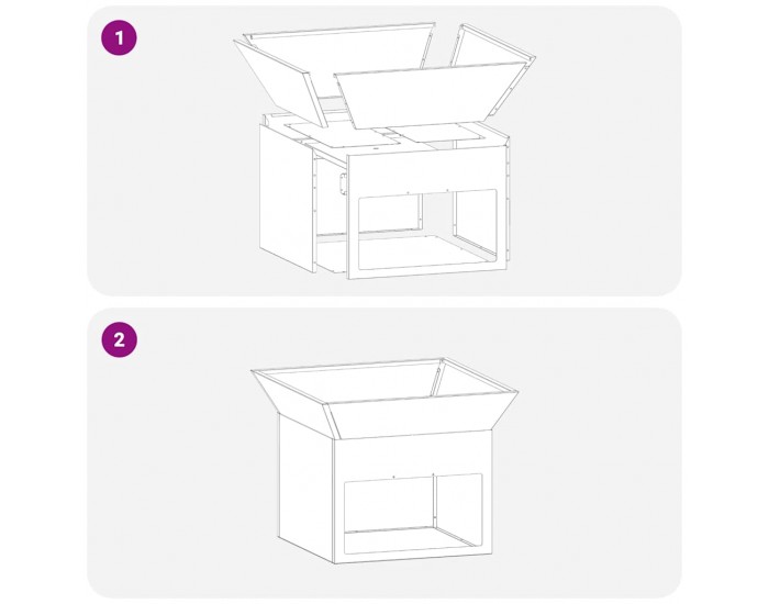 Sonata H Огнище Черно 50 x 50 x 40 cm Стомана