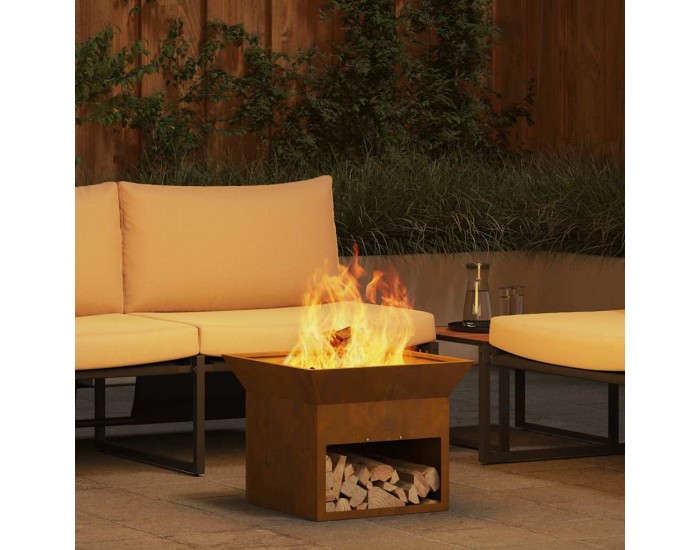 Sonata H Огнище Ръждясало 50 x 50 x 40 cm Патинираща стомана