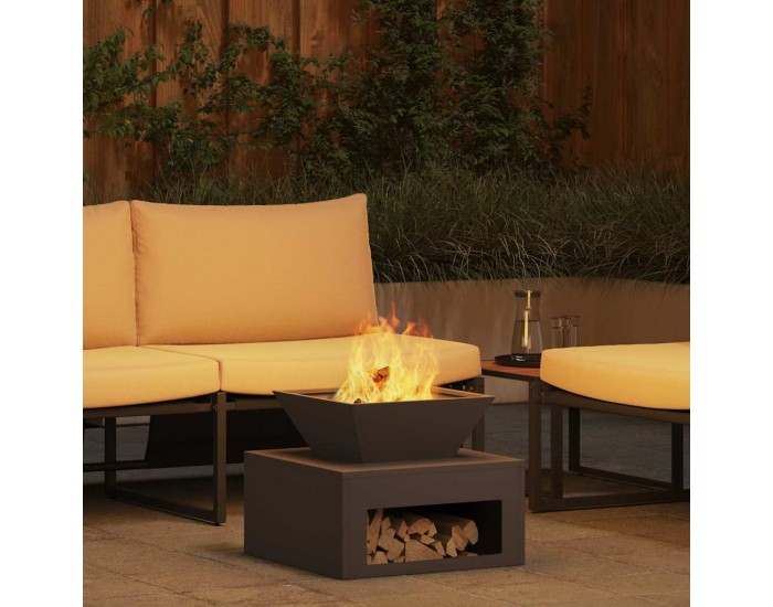 Sonata H Огнище Черно 50 x 50 x 40 cm Стомана