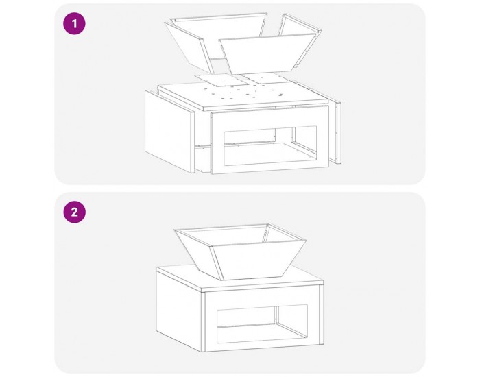 Sonata H Огнище 50 x 50 x 40 см от корозионна стомана