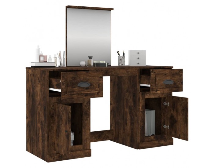 Sonata H Тоалетка с огледало, Опушен дъб, 130x50x132,5 см