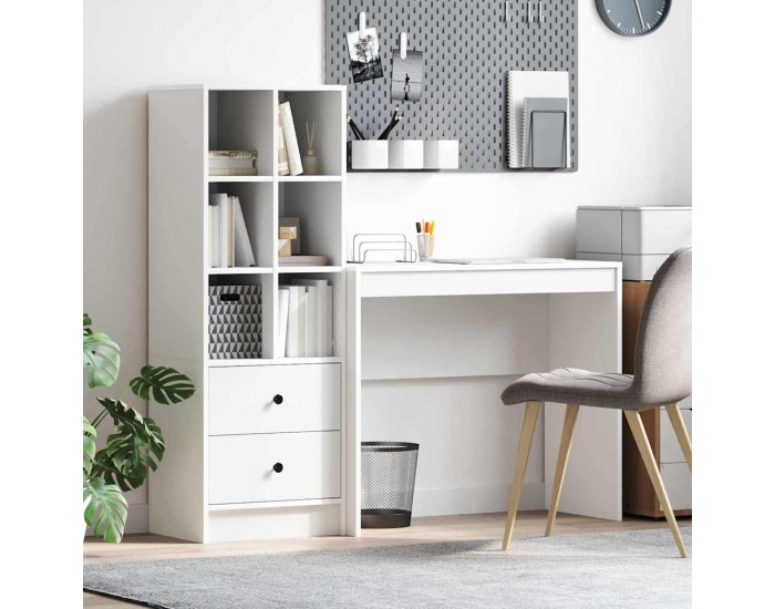 Sonata H Бюро с място за съхранение с рафт 2 pcs Бяло 90 x 40 x 76 см