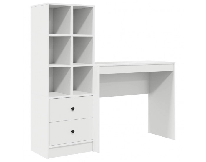 Sonata H Бюро с място за съхранение с рафт 2 pcs Бяло 90 x 40 x 76 см