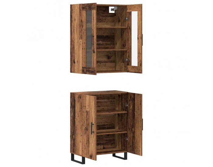 Sonata H Висок шкаф Старо дърво 69.5 x 34 x 90 см Инженерно дърво