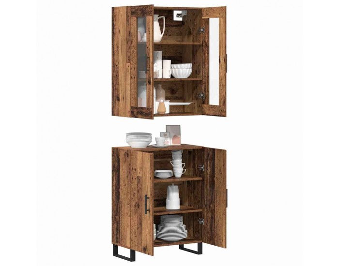 Sonata H Висок шкаф Старо дърво 69.5 x 34 x 90 см Инженерно дърво