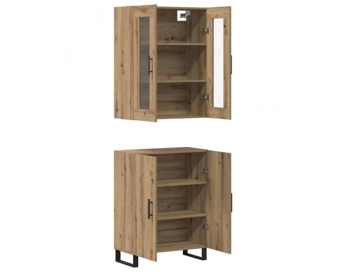 Sonata H Висок шкаф дъб артизан 69.5 x 34 x 90 см Инженерно дърво