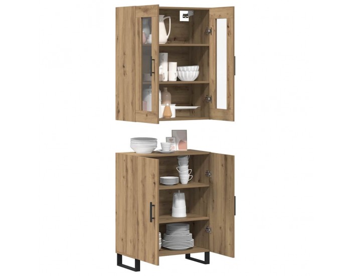 Sonata H Висок шкаф дъб артизан 69.5 x 34 x 90 см Инженерно дърво